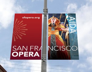 San Francisco Opera Street Pole Banner - Aida