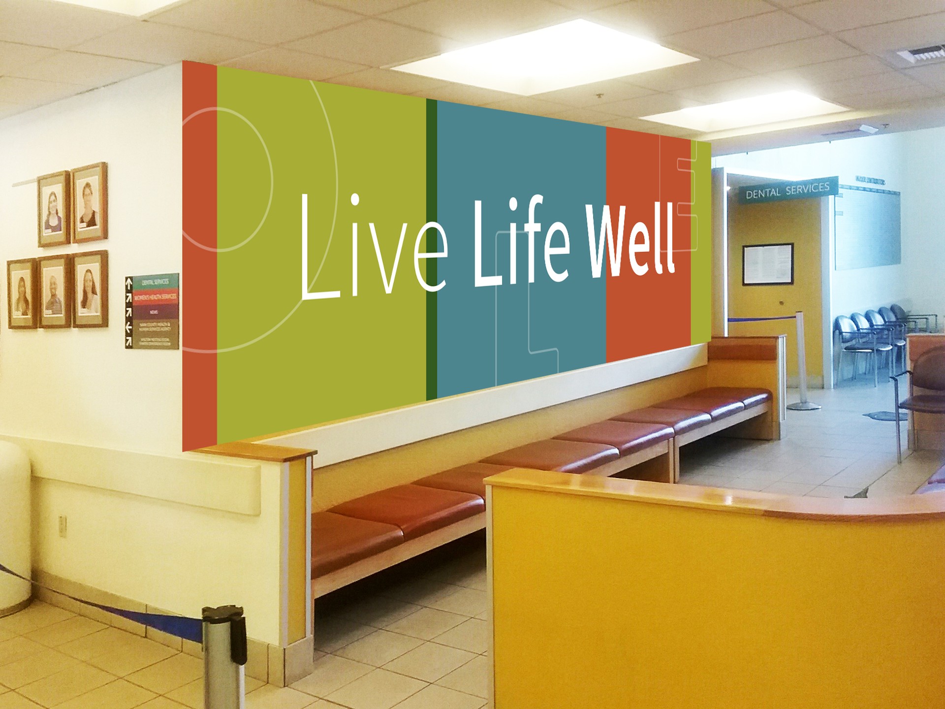 OLE Health's office design nicely shows their colorful brand OLE Health's office design nicely shows their colorful brand