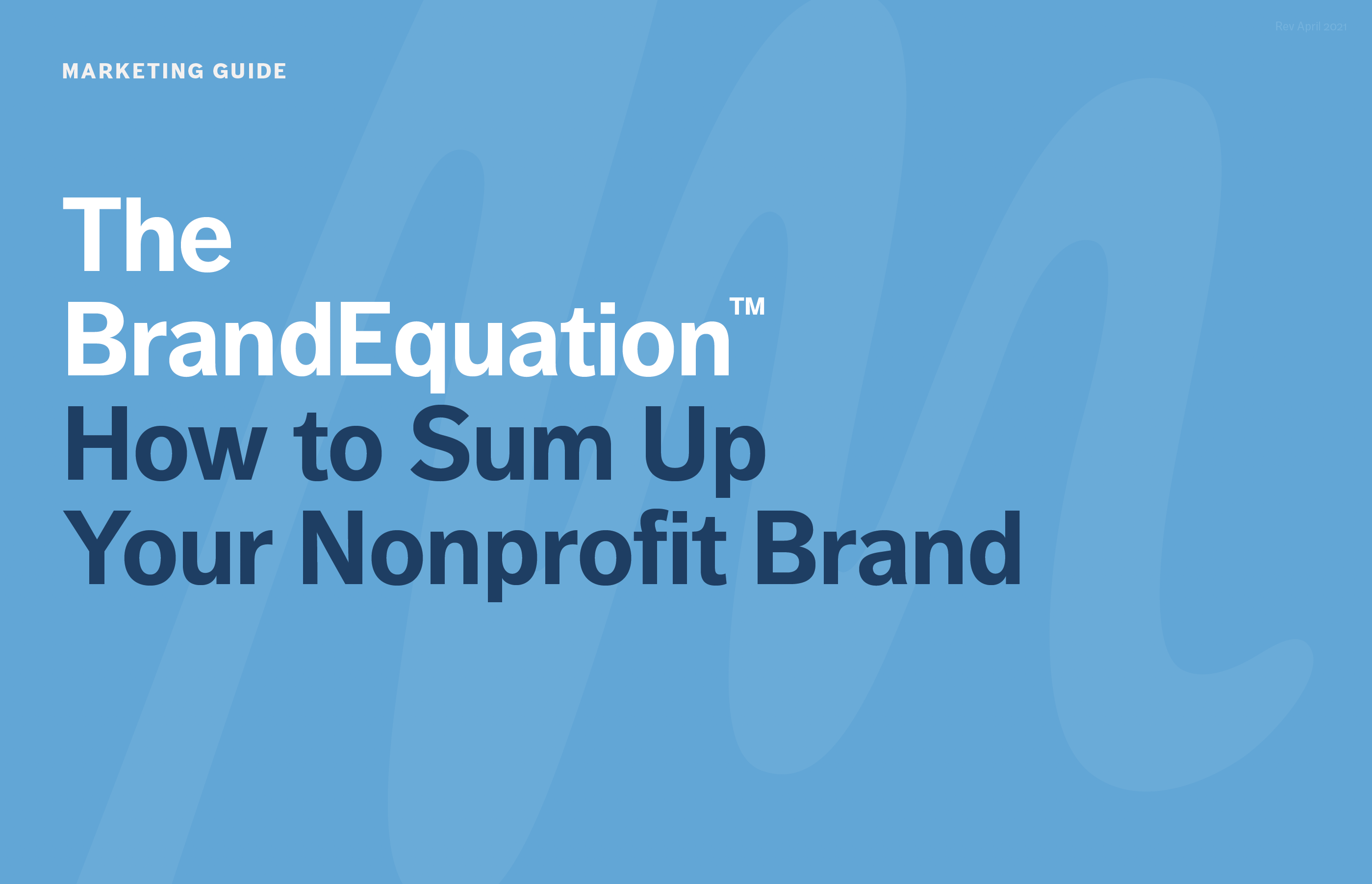 The BrandEquation™ | How to Sum Up Your Nonprofit Brand