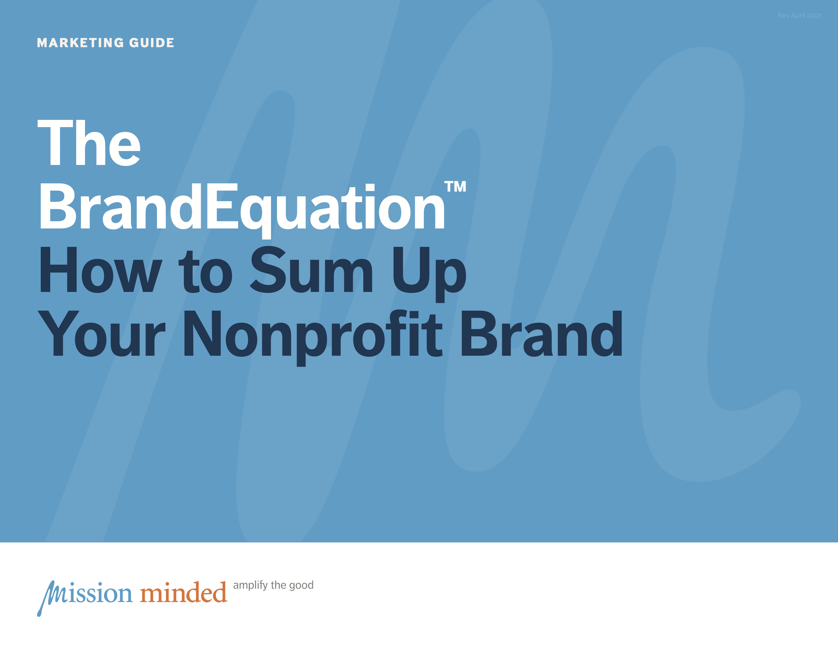 The BrandEquation™ | How to Sum Up Your Nonprofit Brand